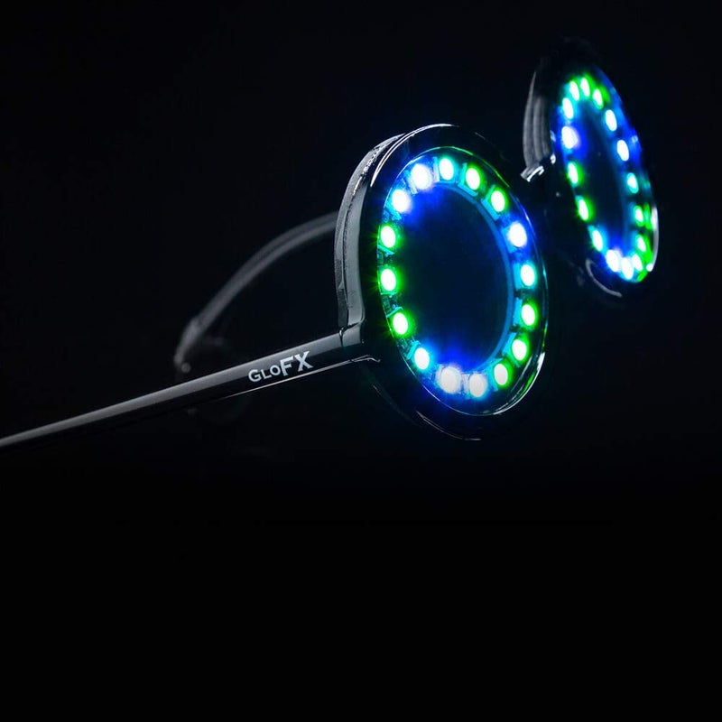GloFX Programmable LED Glasses - 350 Full Color Modes - USB Rechargeable Light Up Glasses for Edm Music Festival Rave Party Dance Performance Cosplay Costume - Image 3